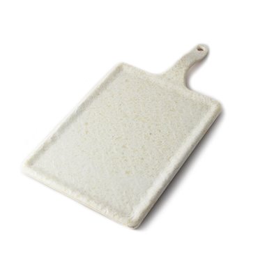 Tabla rectangular pequeña de Melamina 25 x 18 cm + 12 cm asa ADRIER Terral Blanco mármol