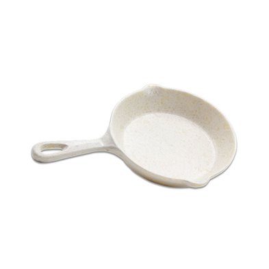 Sartén pequeña con asa de Melamina 17 cm de Ø x 3,6 cm de alto (25,5 cm con asa) ADRIER Terral Blanco mármol