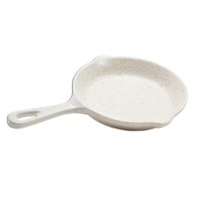 Sartén grande con asa de Melamina 22 cm de Ø x 3,6 cm de alto (33 cm con asa)  ADRIER Terral Blanco mármol