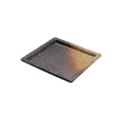 Plato cuadrado pequeño de Melamina 14 x 14 x 2 cm ADRIER Terral Lava