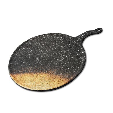 Tabla redonda grande de Melamina 27 cm Ø + 10 cm asa ADRIER Terral Lava