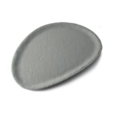 Plaro ovalado grande de Melamina 35 x 25 x 1,5 cm ADRIER Terral Gris espacial