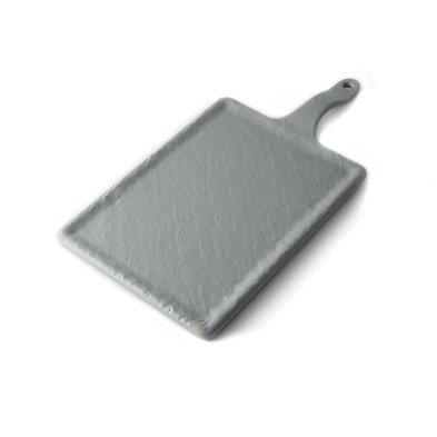 Tabla rectangular pequeña de Melamina 25 x 18 cm + 12 cm asa ADRIER Terral Gris espacial