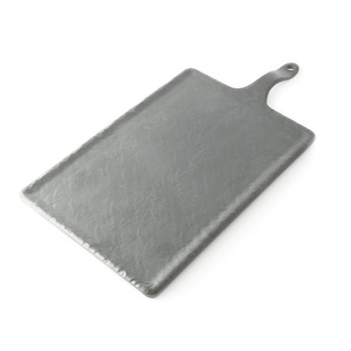 Tabla rectangular grande de Melamina 33 x 22 cm + 12 cm asa ADRIER Terral Gris espacial