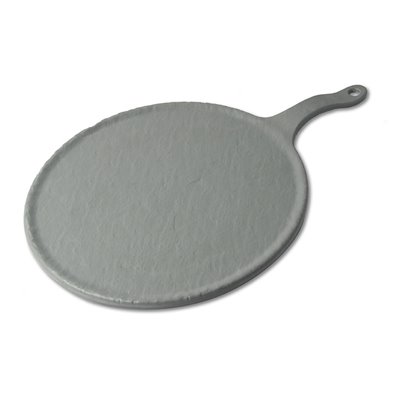 Tabla redonda grande de Melamina 27 cm Ø + 10 cm asa ADRIER Terral Gris espacial
