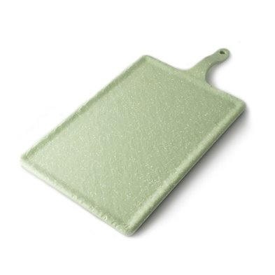 Tabla rectangular grande de Melamina 33 x 22 cm + 12 cm asa ADRIER Terral Verde aguacate