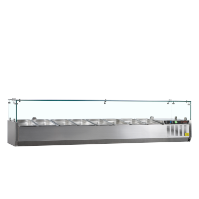 Vitrina refrigerada sobre encimera GN1/4 TEFCOLD GVC33-180