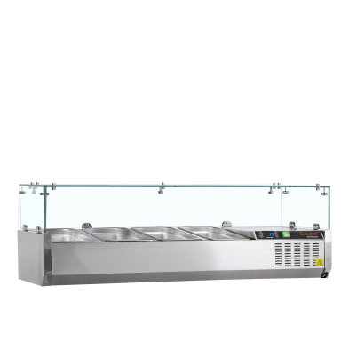 Vitrina refrigerada sobre encimera GN1/4 TEFCOLD GVC33-120