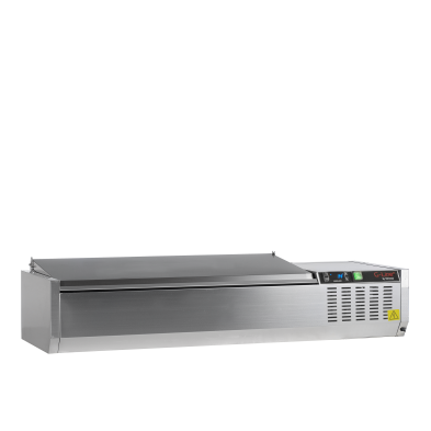 Vitrina refrigerada sobre encimera GN1/4 TEFCOLD GVC33-120 S/S