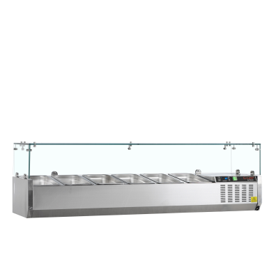 Vitrina refrigerada sobre encimera GN1/4 TEFCOLD GVC33-140