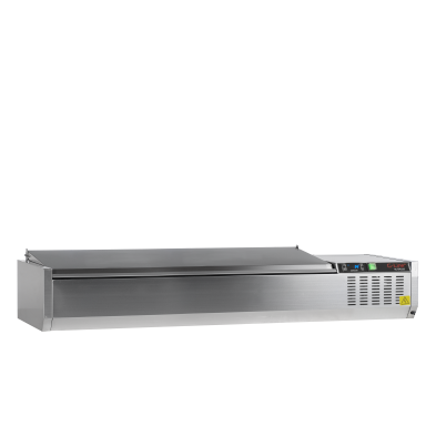 Vitrina refrigerada sobre encimera GN1/4 TEFCOLD GVC33-160 S/S