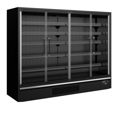 Refrigerador mural de supermercado TEFCOLD Galaxy+ GP26FGD Maxi Black