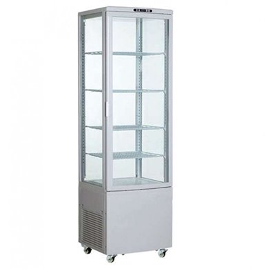 Display refrigerado de 4 lados 238 litros Blanco 515x485x1715h mm Beijing XC238L-B Line