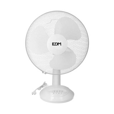 Ventilador de sobremesa blanco: 35w, 53,4 db, aspas: ø30 x 48 cm