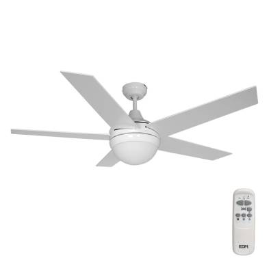 Ventoinha de teto modelo adriatico. cor branco. potência: 60w pás: ø132cm com comando edm