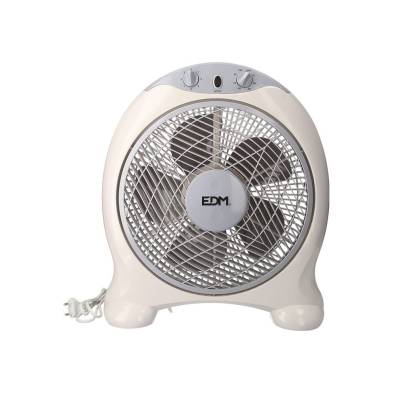 Ventoinha box fan cor: branco/cinza. potência: 45w, 60db, pás: ø30,5 cm 38,5 x 13 x 46 cm