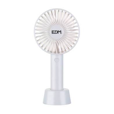 Ventilador de mano, recargable. 4,5 w aspas 10,6 x 6,5 x 22 cm