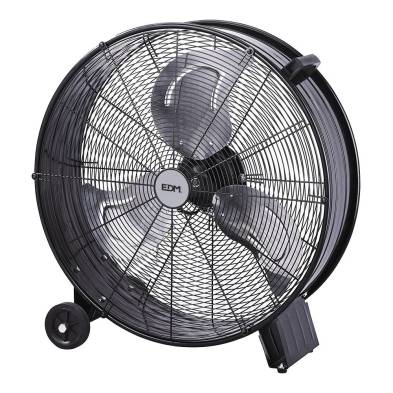 Ventoinha industrial de chão com rodas, preto 180w, 59,8 db, ø65 cm