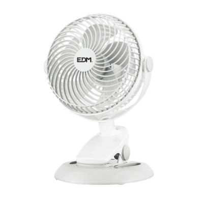 Ventilador mini recargable con pinza y base, 3 w, 31,6 db, ø17 x 18 x 28 cm