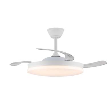 Ventoinha de teto led 3cct pás retráteis stars evo smart 72 w 7920 lm branco, lâminas ø106 cm, tecto ø48,5 cm, altura 34 - 4 ...