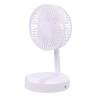 Ventilador de sobremesa plegable y recargable blanco, 3 velocidades, ø165 x 360 mm