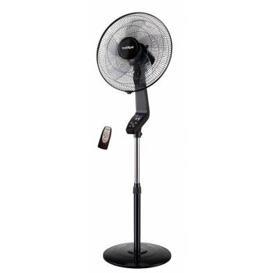 Ventilador de pedestal coín black 50 w, ø40 cm, preto, 40 x 40 x 129 cm