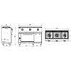 Cocina Profesional a Gas con Horno de 3 Fuegos, 27,30 kW, 1.200 x 550 x 900 mm REPAGAS SARA CGS-531