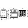 Cocina Profesional a Gas con Horno de 4 Fuegos, 36,70 kW, 800 x 750 x 900 mm REPAGAS SARA CGS-741
