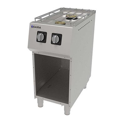 Cocina Profesional a Gas de 2 Fuegos, 14,60 kW, 400 x 750 x 900 mm REPAGAS SARA CGS-720