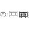 Cocina Profesional a Gas de 2 Fuegos, 14,60 kW, 800 x 550 x 270 mm REPAGAS SARA CGS-520/M