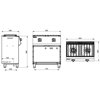 Cocina Profesional a Gas de 2 Fuegos, 14,60 kW, 800 x 550 x 900 mm REPAGAS SARA CGS-520