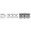 Cocina Profesional a Gas de 3 Fuegos, 22,30 kW, 1.200 x 550 x 270 mm REPAGAS SARA CGS-530/M