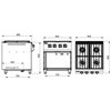 Cocina Profesional a Gas de 4 Fuegos, 29,20 kW, 800 x 900 x 900 mm REPAGAS SARA CGS-940