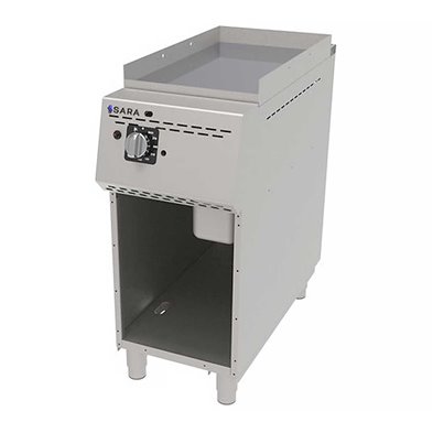 Fry-Top Profesional a Gas de Cromo Duro, 7,50 kW, 400 x 900 x 900 mm REPAGAS SARA FTGS-91/CD
