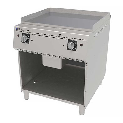 Fry-Top Profesional a Gas de Cromo Duro, 15,00 kW, 800 x 750 x 900 mm REPAGAS SARA FTGS-72/CD