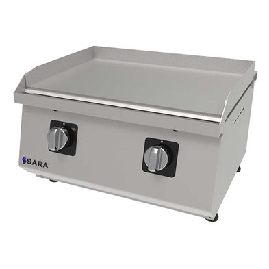 Plancha Profesional a Gas de Acero Rectificado, 8,25 kW, 600 x 550 x 270 mm REPAGAS SARA PGS-600