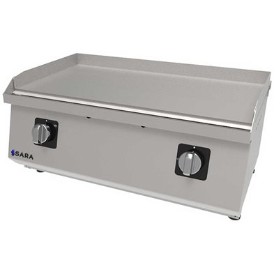 Plancha Profesional a Gas de Acero Rectificado, 11,00 kW, 800 x 550 x 270 mm REPAGAS SARA PGS-800