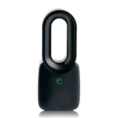 Ventilador de mesa recarregável por usb sem pás, 3 velocidades, preto, 12,4 x 9 x 30 cm