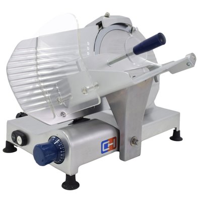 Lâmina de fatia de salsicha profissional de 250 mm de alumínio anodizado CH250-SP (fabricação italiana)