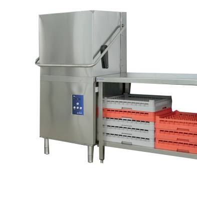 Mesa para lavavajillas de capota con fregadero y orificio de desbarasado EDENOX MPCO-157-D S1