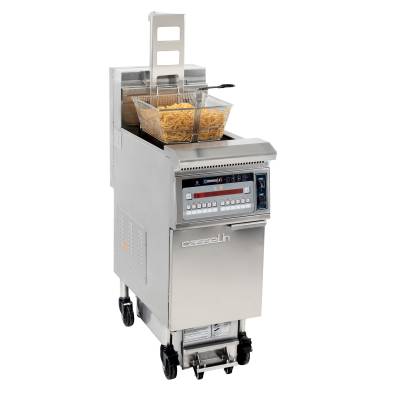 Fritadeira elétrica profissional com filtragem automática e elevação de 1 depósito, 22 litros e 17 kW CASSELIN CFPRAF22