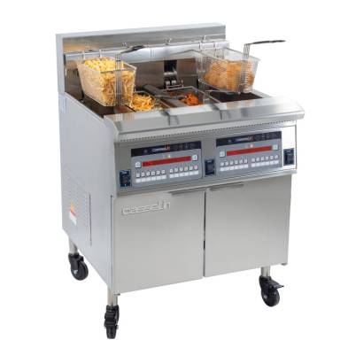 Freidora profesional eléctrica con filtración 2 cubas 22 + 22 litros 34 kW CASSELIN CFPF222