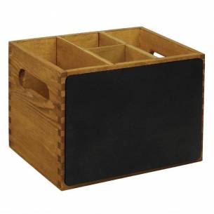 Caja de madera Olympia con lado de pizarra-Z093GM243