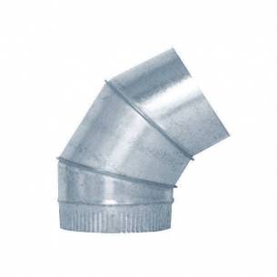 Codo 45º Galvanizado (Ø100-125-150-175-200-250-300-355-400 mm)-Z025CODO45