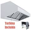 Hostelbar- Campana Extractora Industrial Snack Acero Inoxidable Fondo 800 Con Turbina