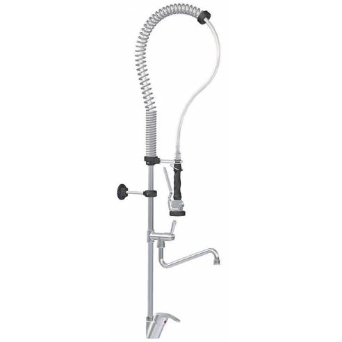 Distform- Grifo ducha profesional hostelería dos aguas con monomando y caño giratorio