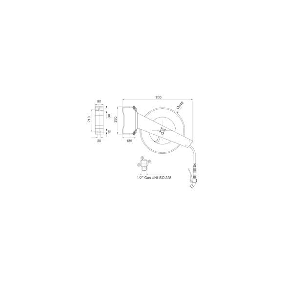 Distform- Grupo extensor manguera con grifo de 15 m