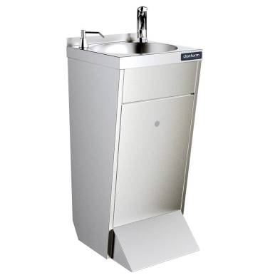 Distform- Lavamanos industrial de pie con grifo electrónico y dispensador de jabón