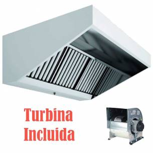 Campana extractora Slim Techo Bajo Acero Inoxidable Fondo 800 Con Turbina