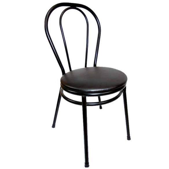 Silla bar Bistrot metálica asiento acolchado-Z052178084